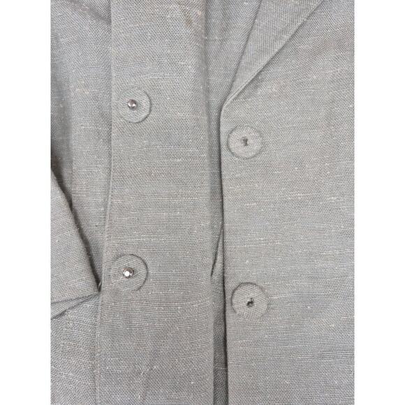 Eileen Fisher Linen Silk Loose Blazer Pale Green NWOT Sz L Snap Front - Picture 5 of 7